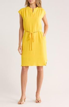Julia Jordan Cap Sleeve A-Line Dress in Yellow at Nordstrom Rack, Size 10