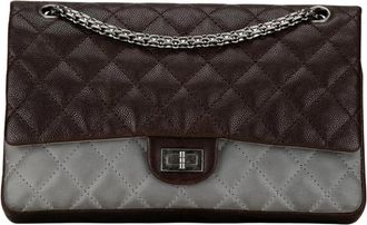 Chanel Pre-owned Reissue 2.55 Double Flap 226 Schoudertas - Dames - Vintage Schoudertas - Bruin - ONE Size - Leer - Vintage