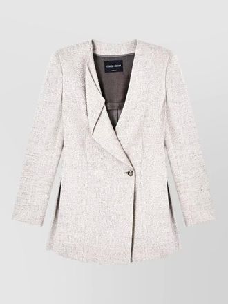 Giorgio Armani textured jacket long sleeves notched lapel