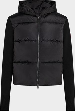 Canada Goose Hybridge Wide Quilt Knit Hoodie Jacket