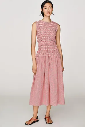Rowing Blazers Smocked 100% Cotton Dress