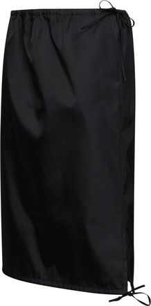 Prada Re-Nylon Straight Midi Skirt - Black