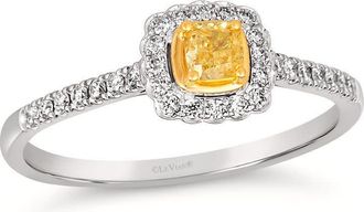 Le Vian Ladies Sunny Yellow Diamonds Rings set in 14K Two Tone Gold
