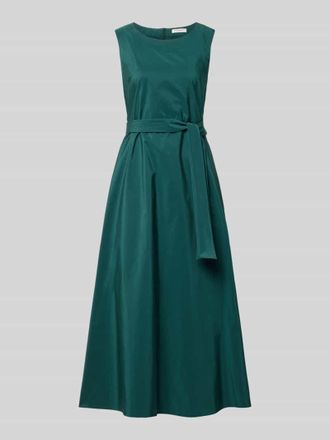 Max Mara A-Linie Abendkleid mit Baumwoll-Anteil Modell GENTILE in Dunkelgruen, Gr&ouml;&szlig;e 34