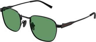 Gucci Square Zonnebril - unisex - Accessoires - Zwart - Maat: 50 MM