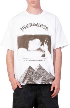 Pleasures Elevation Heavyweight Cotton Graphic T-Shirt in White at Nordstrom, Size Xx-Large