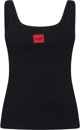 HUGO BOSS Dames Vierkante Hals Mouwloze Tanktop (Donkerblauw)
