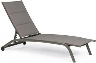 BIZZOTTO Tumbona Cleopas De Aluminio Gris T&oacute;rtola Con Ruedas