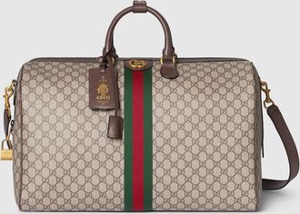 Gucci Savoy Large Duffle Bag, Beige, GG Canvas