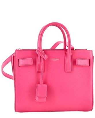 Saint Laurent Pink Leather Sac De Jour Bag Nano (Authentic Pre-Loved)