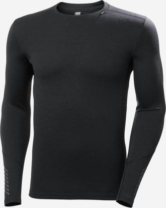 Helly Hansen Mens Lifa Merino Midweight Crew Tee In Black