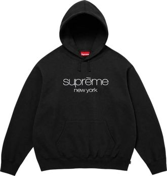 SUPREME SS26 Classic Logo Hooded Sweatshirt Black SUP-SS26-051-BLK
