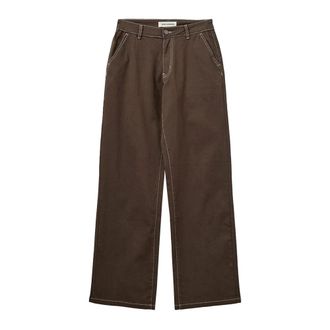 Sofie Schnoor Donkerbruine Stijlvolle Sneakers - Dames - Wijde Broeken - Bruin - L - Broeken