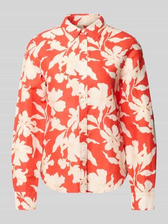 GANT Regular Fit Bluse aus Leinen-Baumwoll-Mix in Hellrot, Gr&ouml;&szlig;e 36