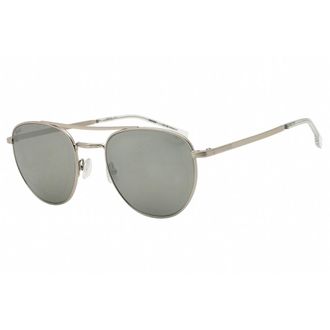 HUGO BOSS Silver Mirror Aviator Mens Sunglasses BOSS 1631/S 0010/T4 53