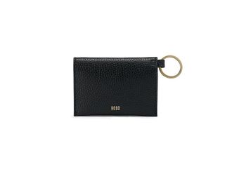 Hobo Vida Card Case Womens Bags Black/Biscuit, Cotton/Leather