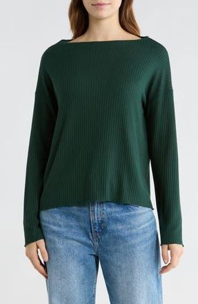 Go Couture Boat Neck Sweater in Aventurine at Nordstrom Rack, Size X-Large