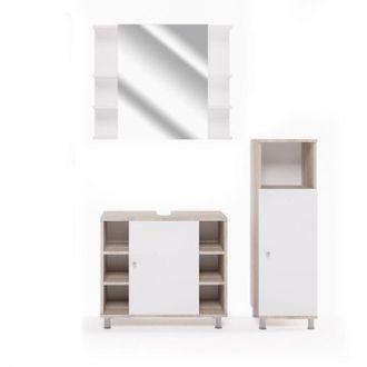 Vicco Conjunto De Muebles De Ba&ntilde;o Fynn, Sonoma, 3 Piezas
