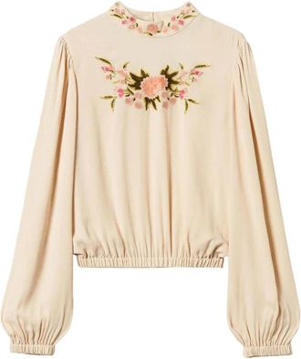 Twinset Blouses, female, Beige, Size: S Multicolour Shirt for Women