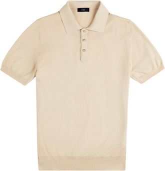 Fay Polo Shirt In Beige Cotton With Polo Collar