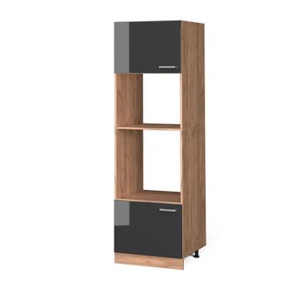 Vicco Armario Para Microondas R-line, Antracita Alto Brillo, 60 Cm
