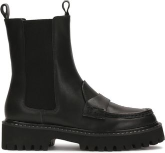 Kazar Zwarte leren loafers. Dit product valt groot uit. - Dames - Chelseaboots - Zwart - 37 1/2 EU - Leer - Schoenen