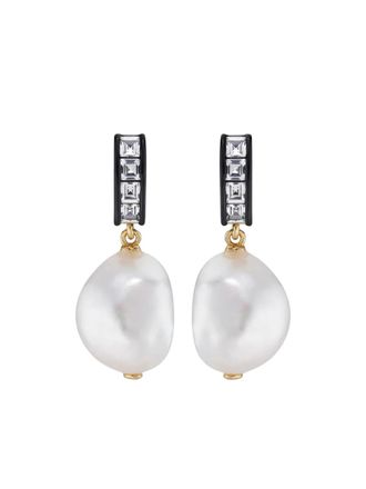 V JEWELLERY Blythe pearl earrings - Bianco