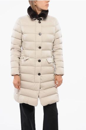 Moorer Quilted VETIVER Down Jacket with Removable Fur Collar size 44