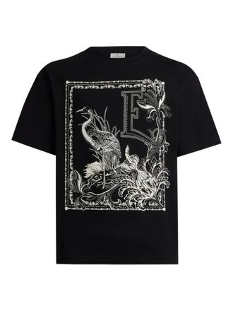 Etro placed-print cotton T-shirt - Black