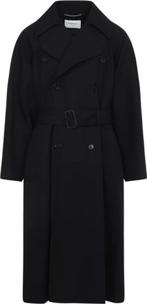 Saint Laurent Hombre, Abrigos, Negro, Talla: M