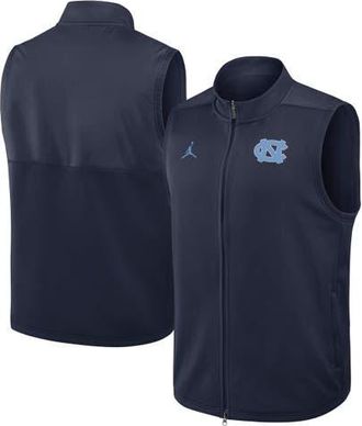 Jordan Brand Mens Jordan Brand Navy North Carolina Tar Heels Primetime Victory Performance Full-Zip Vest at Nordstrom, Size Xx-Large