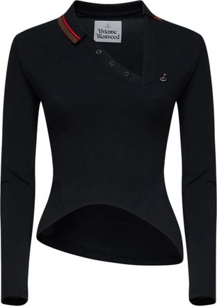 Vivienne Westwood Ls Glory Long-Sleeve Asymmetrical Polo Shirt
