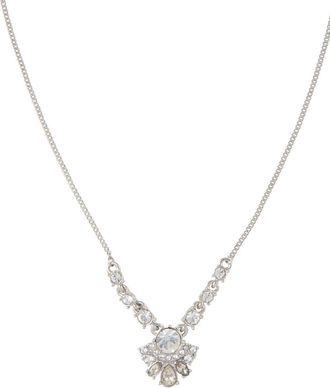 Givenchy 2000s embellished pendant necklace - women - Rhodium Plated Brass - One Size - Silver