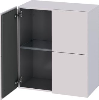 Duravit Armario Semi Alto Duravit L-cube, Anchura 700mm, Profundidad 363mm, 2 Puertas, Color: Blanco Lila Seda Laca Mate - Lc117708787