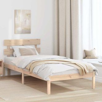 vidaXL Estructura De Cama Marr&oacute;n 80 X 200 Cm Madera Maciza De Pino Vidaxl