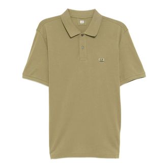 C.P. Company Polo Shirts, male, Green, Size: XL Logo Polo