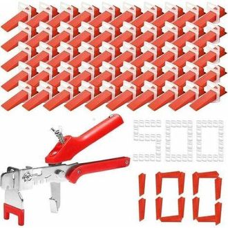OEM Kit De Nivelaci&oacute;n De Azulejos Con 500 Cu&ntilde;as Niveladoras Para Azulejos De 2 Mm, 100 Cu&ntilde;as Niveladoras Reutilizables Y 1 Alicate Para Azulejos Para La C
