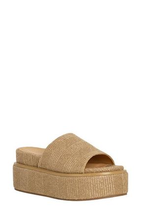 Shushop Lexie Platform Slide Sandal in Natural at Nordstrom, Size 7