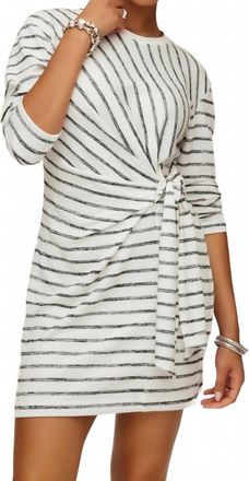 Fifteen Twenty Darla Side Knot Dress In Stripes