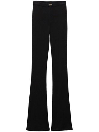 Prada ribbed flared trousers - Black