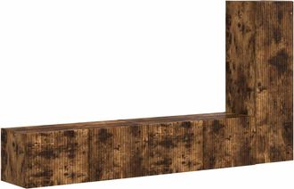 vidaXL Conjunto De Mueble De Tv 3 Uds. Roble Ahumado Vidaxl