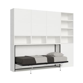 Itamoby Cama individual kando color ceniza blanca composici&oacute;n e con colch&oacute;n