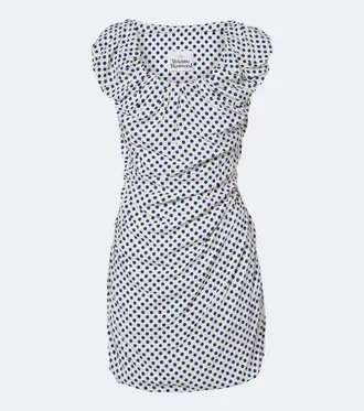 Vivienne Westwood Ginnie Amber draped polka-dot minidress