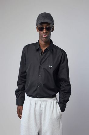 Comme Des Gar&ccedil;ons Shirt Black Emblem Woven