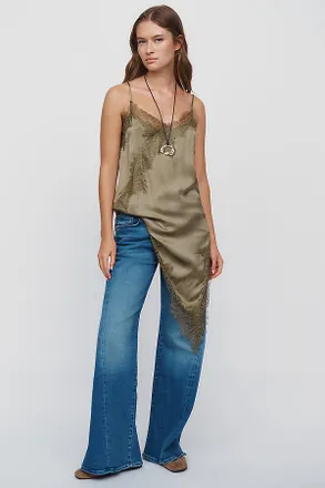 Mother The Sidestepper Twist Sneak Low Rise Jeans