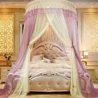 OEM Mosquitera De Techo Para Cama Doble, F&aacute;cil Instalaci&oacute;n, C&uacute;pula Plegable Con Ganchos, Amarilla Y Morada - Crezuo