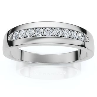 Pompeii3 Mens 1/4Ct Polished Diamond Wedding Ring Lab Grown
