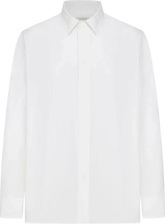 Saint Laurent Overhemden, Heren, Wit, XL, Katoen, Cassandre Shirt