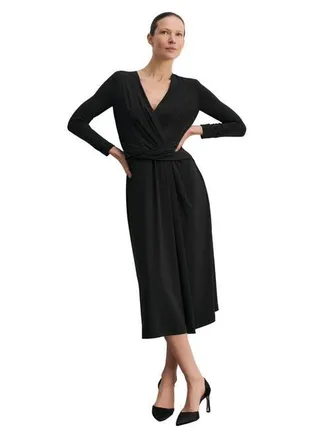The Fold Auletta Jersey Dress in Black at Nordstrom, Size 12