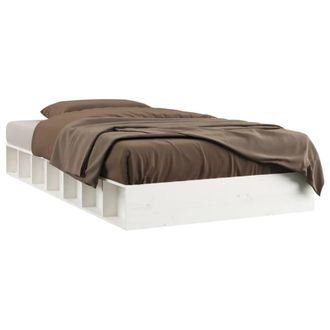 Berkfield Home Bed Frame White 90x190 cm Single Solid Wood